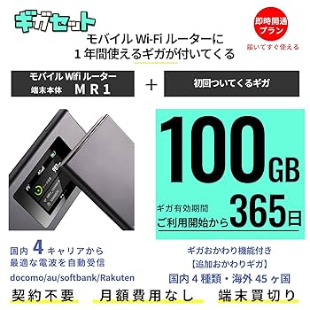 【あなたのWi-Fi】 1年間 100ギガ付き 契約不要 月額費用一切なし 103976-1-